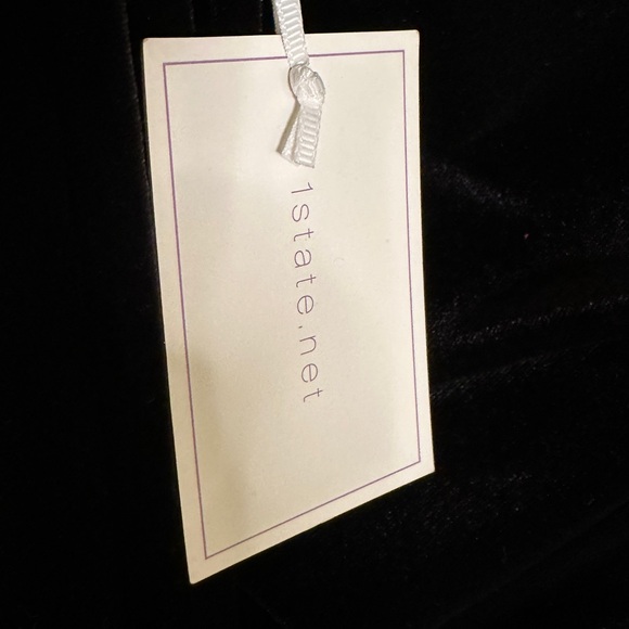 One State Nordstrom Velvet Dress Size Small Black - Picture 3 of 10